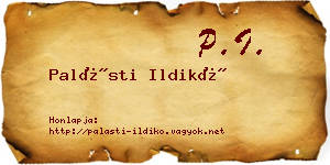 Palásti Ildikó névjegykártya