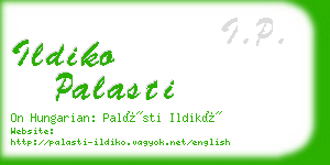 ildiko palasti business card